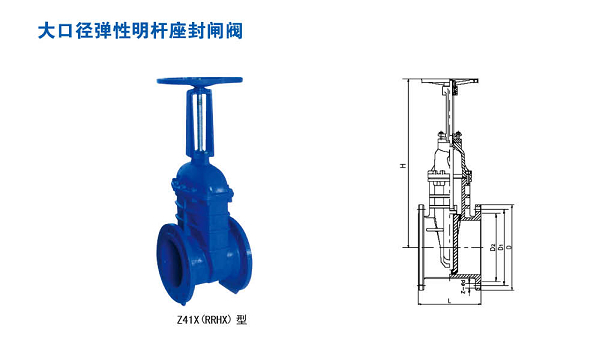 Z41X(RRHX)型大口徑彈性明杆座封閘閥